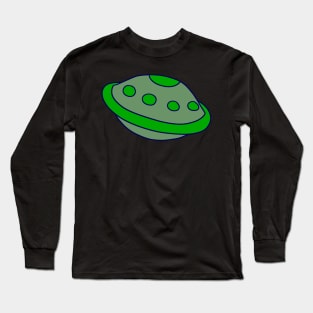 Green UFO Long Sleeve T-Shirt